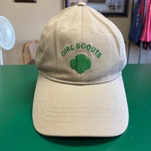 Tan / Green Girl Scouts Ball Cap Hat Adjustable Sizing